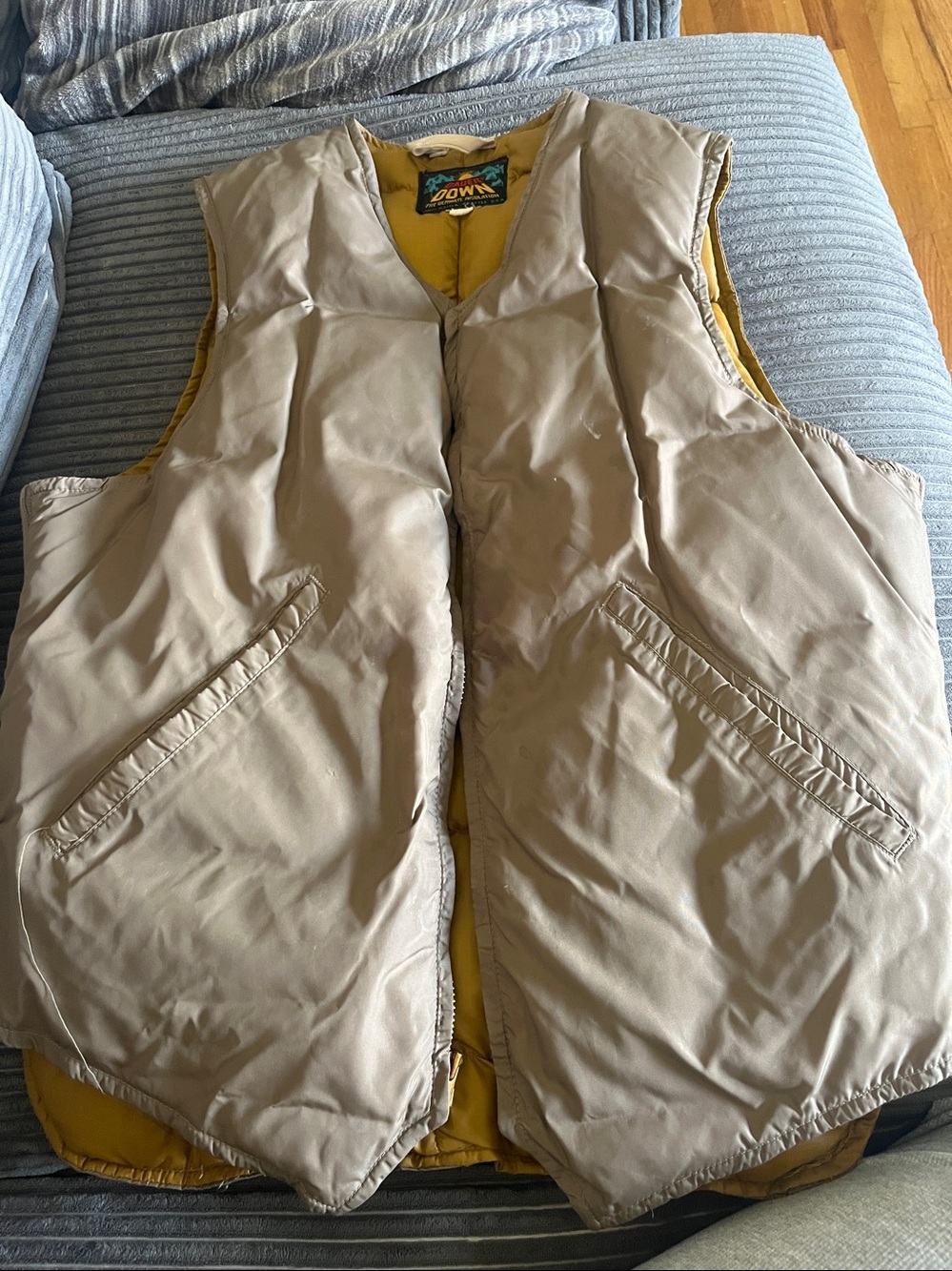1960’s Eddie Bauer Original Brown & Mustard Down Vest